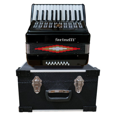 Acordeon Farinelli 25 Teclas 16 Bajos Negro, 25k16bn
